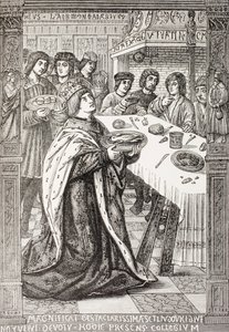 St. Louis, serving a meal to the poor, from 